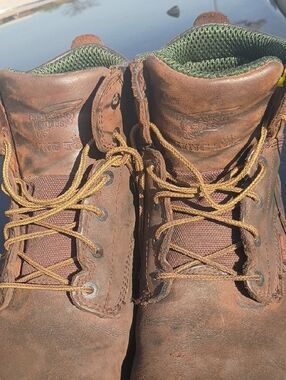Red Wings Men's Brown Leather Work Boots - Rugged Outdoor Style